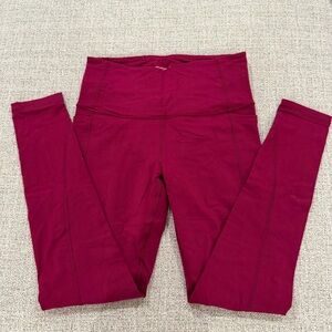 Knockout Legging Tights High-Waisted Pink Burgundy